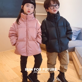 左西童装男童女童羽绒服冬装2021新款儿童外套轻薄洋气中大童秋冬