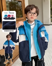 左西童装男童冲锋衣秋冬2021新款冬女童儿童三合一摇粒绒冬款外套