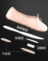 舞蹈鞋儿童女软底练功幼儿跳舞成人男冬季猫爪中国专业女童芭蕾舞